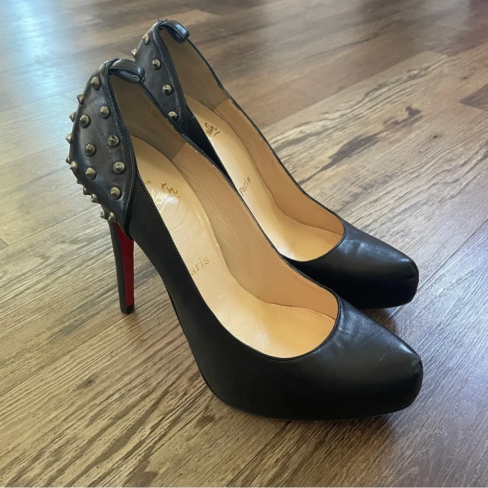 Christian Louboutin spiked rock goth rebel heels 41 1/2 - Picture 1 of 11